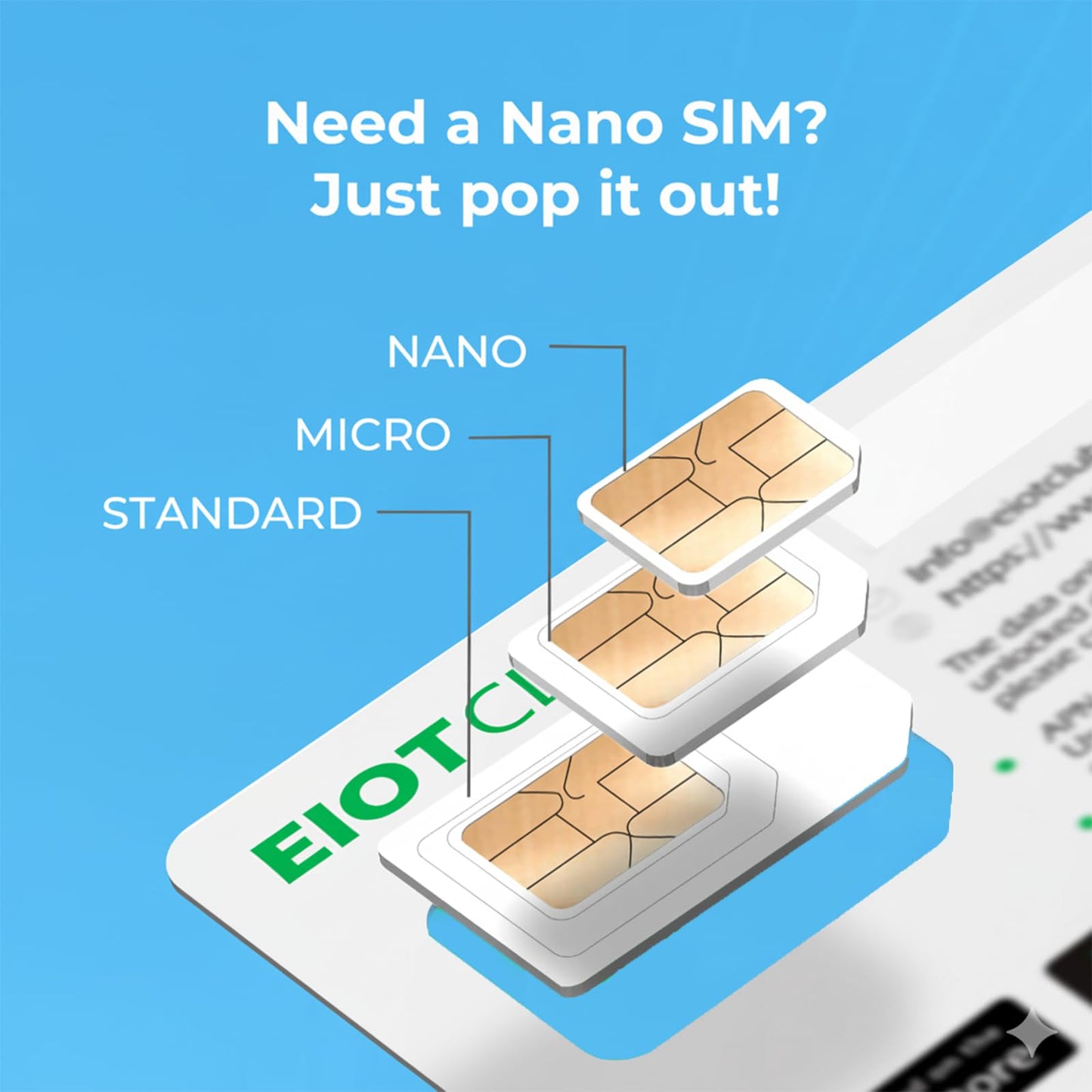 EIOTCLUB Data SIM Card for 360 Days - Compatible with USA Nationwide Networks for Unlocked Security Solar and Hunting Trail Game Cameras IoT