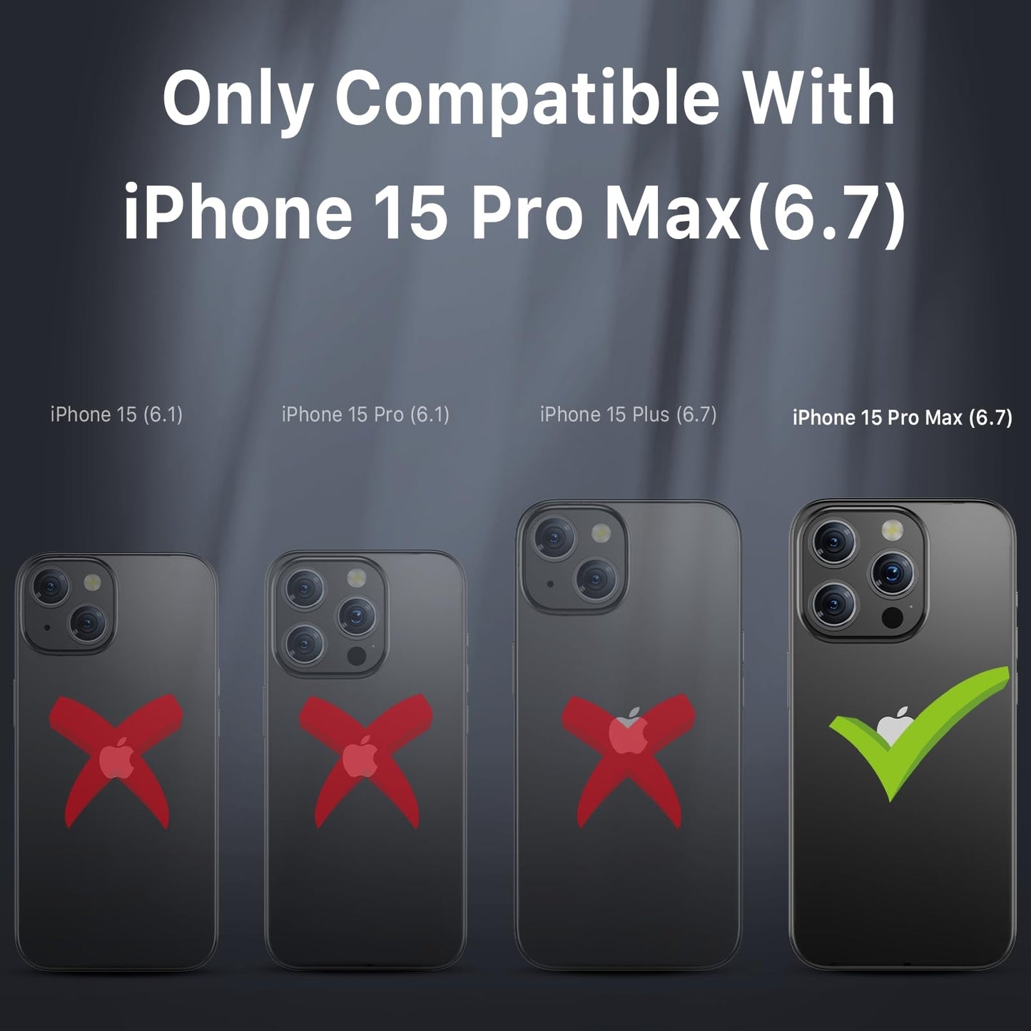 M MYBAT PRO Maverick Series for iPhone 15 Pro Max Case with Belt Clip Holster,[Compatible with Magsafe] w/Screen