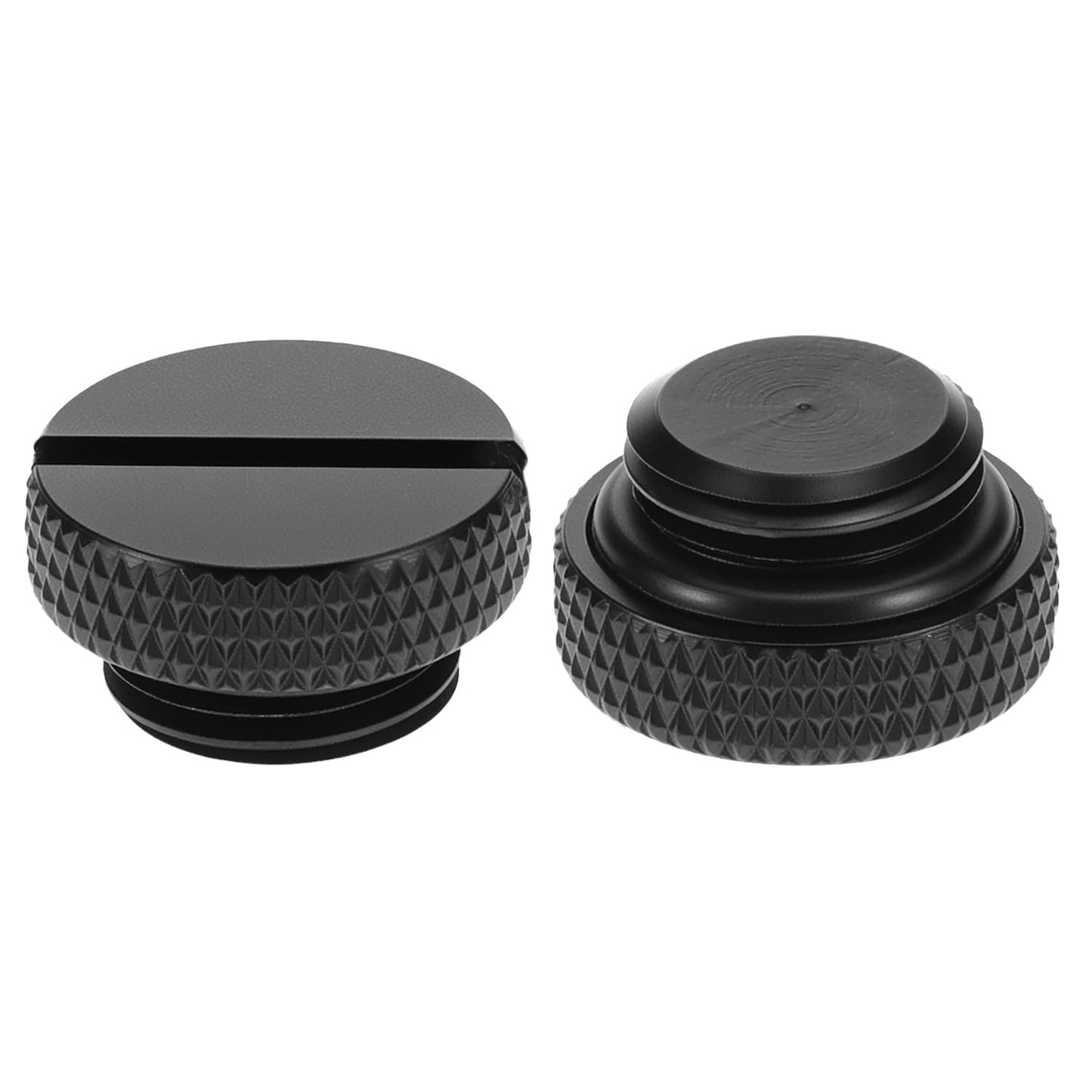 QWORK G1/4" Water Cooling Plug Fittings, 10 Pcs Water Lock with O-Ring for PC Computer Cooling Systems, Black