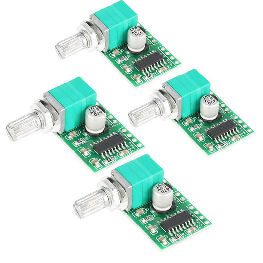 Digital Audio Amplifier Board PAM8403, 5V DC, 3W x 2 Output, Mini Size 3.5 x 3cm, 4 Pack