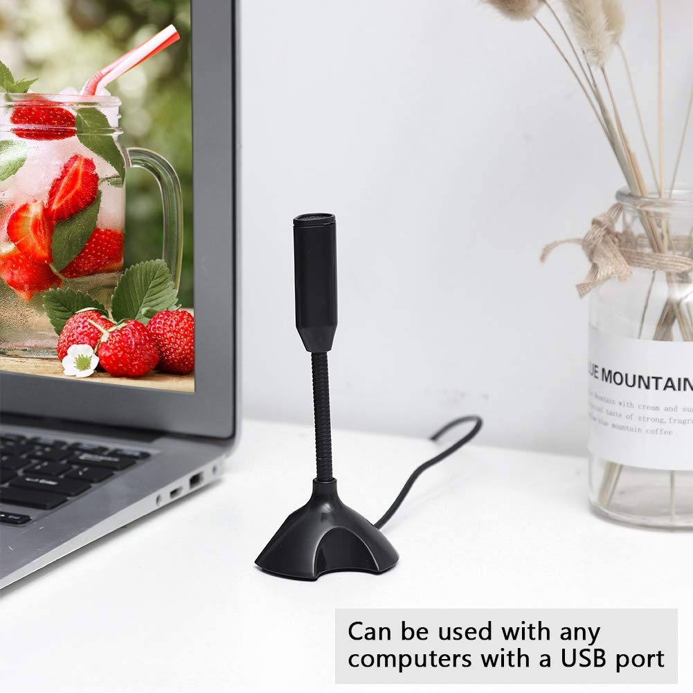 USB Computer Microphone, Plug &Play Desktop Condenser PC Laptop Mic, Compatible with Windows/Mac, Ideal for for Recording, Gaming, Singing, YouTube