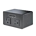 StarTech.com Power Outlet Module for Conference Table Connectivity Box - 2X AC Power and 2X USB-A - Power and Charging Hub (MOD4POWERNA)