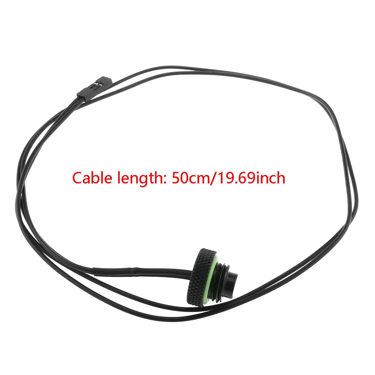 DGZZI Black 10K Temperature Water Stop Sealing Plugs G1/4 Water Cooling Plug with Dupont 2 Needle