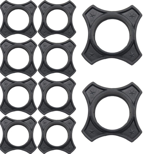 10 Pcs Rubber Microphone Anti-roll, Anti-Fall and Anti-Slip Sleeve, Microphone Protection Rings, Microphone Accessories, Black