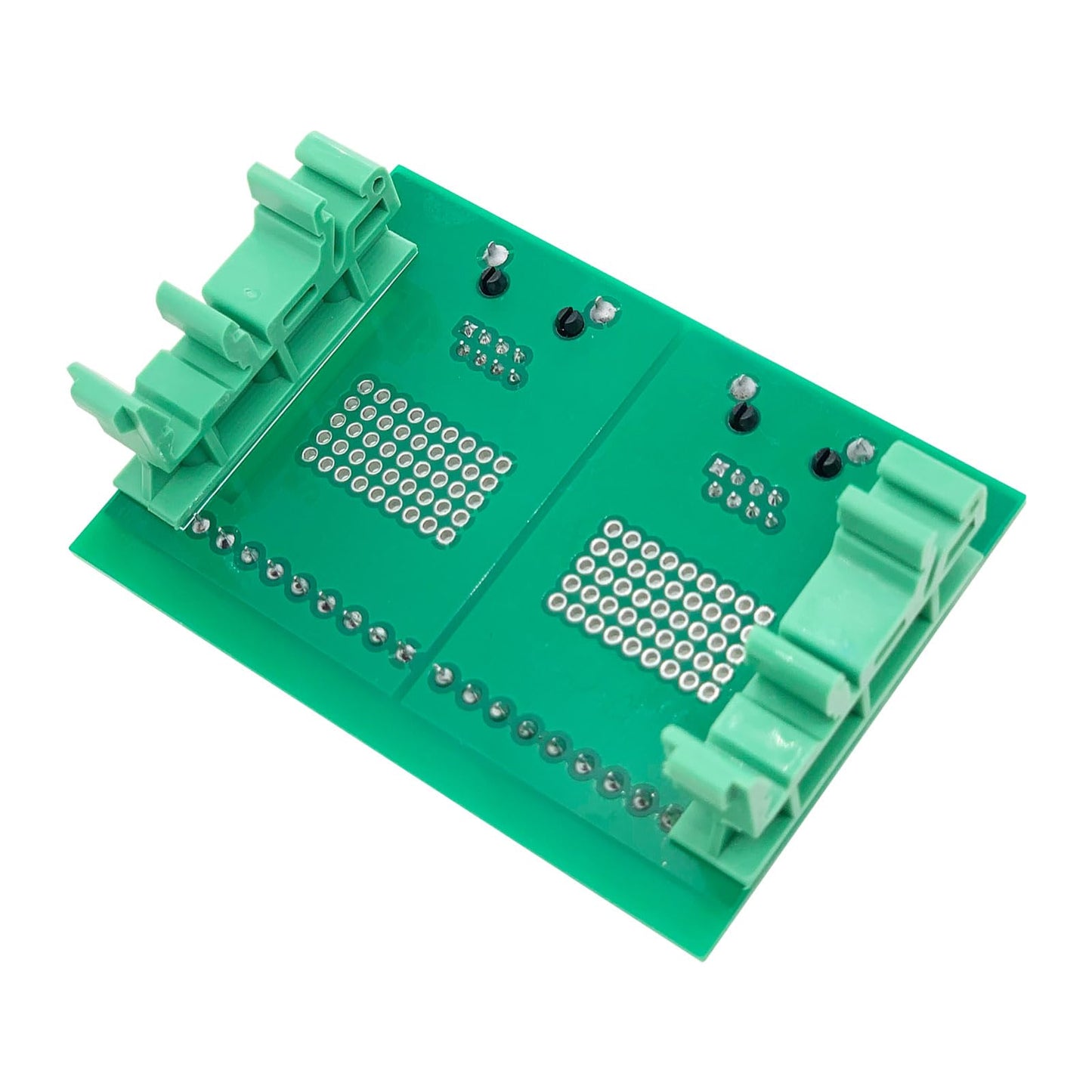Jienk RJ45 8P8C DIN Rail Mount Ethernet Connector Breakout Board, Two Way RJ45 Vertical Jack Terminal Block Connector with C45 DIN Rail Clips