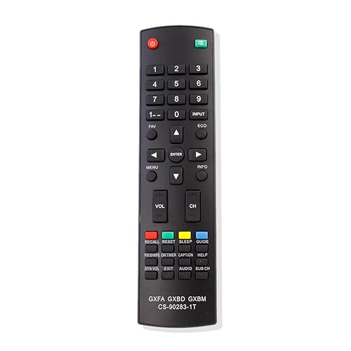 ZdalaMit 4-in-1 Replaced TV Controller Remote Control sub GXFA GXBD GXBM CS-90283-1T Fit for Sanyo TV DP32242 DP55441 DP46142 DP40142 DP42142 DP32640