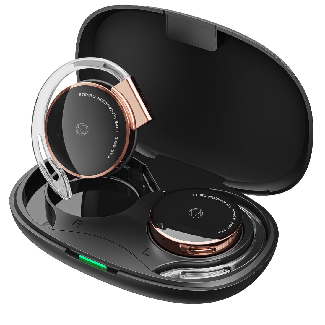 Micool Open-Ear Headphones Bluetooth V5.3, On Ear Headphones Wireless with Earhooks, Ear Clip On Earphones, Sports Headset Bluetooth with 4…