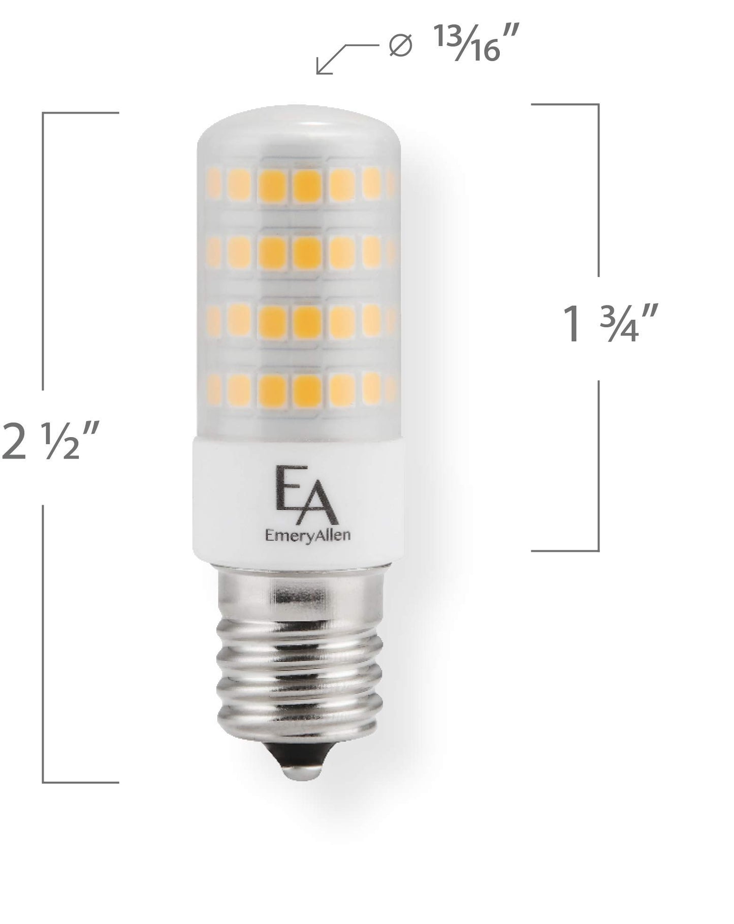 EmeryAllen E17 LED Bulb 6.0W (70W Eq), 3000K, Dimmable, 120V