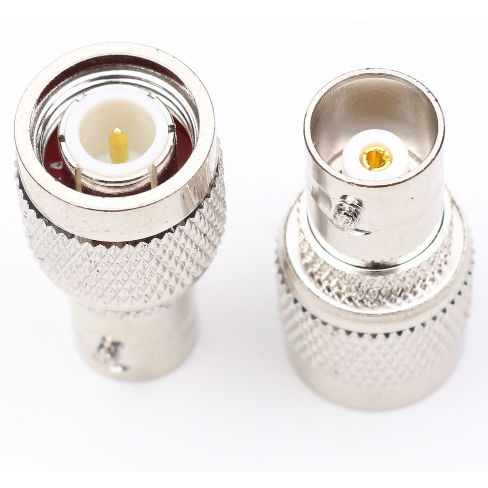 ANHAN TNC Male Plug to BNC Female Jack Adapter RF coaxial Coax Adapter 2Pack
