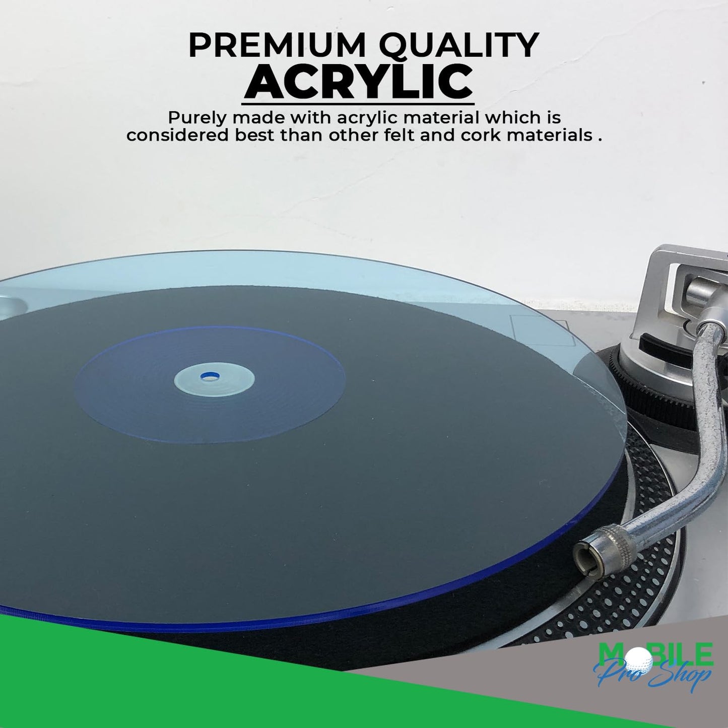 Acrylic Turntable Mat-Platter Vinyl Slipmat for 12 Inches LP Players-Reduced Noise & Improves Sound Quality & Provides Tighter Bass-Anti Static Record