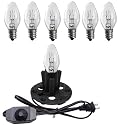 Himalayan Salt Lamp Cord, with Dimmer Switch ,Christmas Bulb,Salt Lamp Cord with Dimmer Control and Base Assembly,5 Feet ,E12 Base for Himalayan Salt