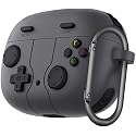 Geiomoo Silicone Case for JBL Vibe Beam 2, JBL Vibe Beam, JBL Vibe 200TWS, Funny Cartoon Game Design Protective Cover with Carabiner (Dark Gray)