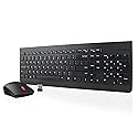Lenovo 510 Wireless Keyboard & Mouse Combo, 2.4 GHz Nano USB Receiver, Full Size, Island Key Design, Left or Right Hand, 1200 DPI Optical Mouse