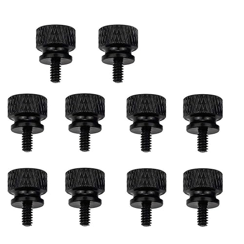 YATENG 10-pcs Anodized Aluminum Computer Case Thumbscrews (6-32 Thread) for Computer Cover / Power Supply / PCI Slots / Hard Drives DIY Personality