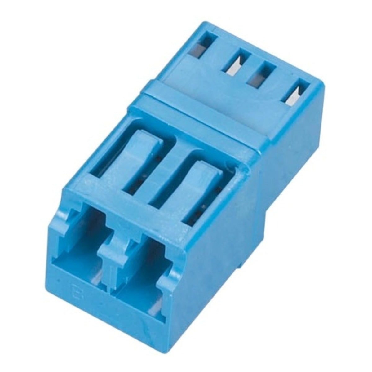 Black Box Fiber Optic Coupling, LC-LC, Panel Mount, Multimode, Duplex, Bronze Sleeve, Plastic Flange.