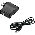 Graphing Calculator Charger: USB Power/Data Cable & Wall AC Adapter for Texas Instruments Calculators TI-84 Plus CE TI-84 Plus C Silver Edition TI 89