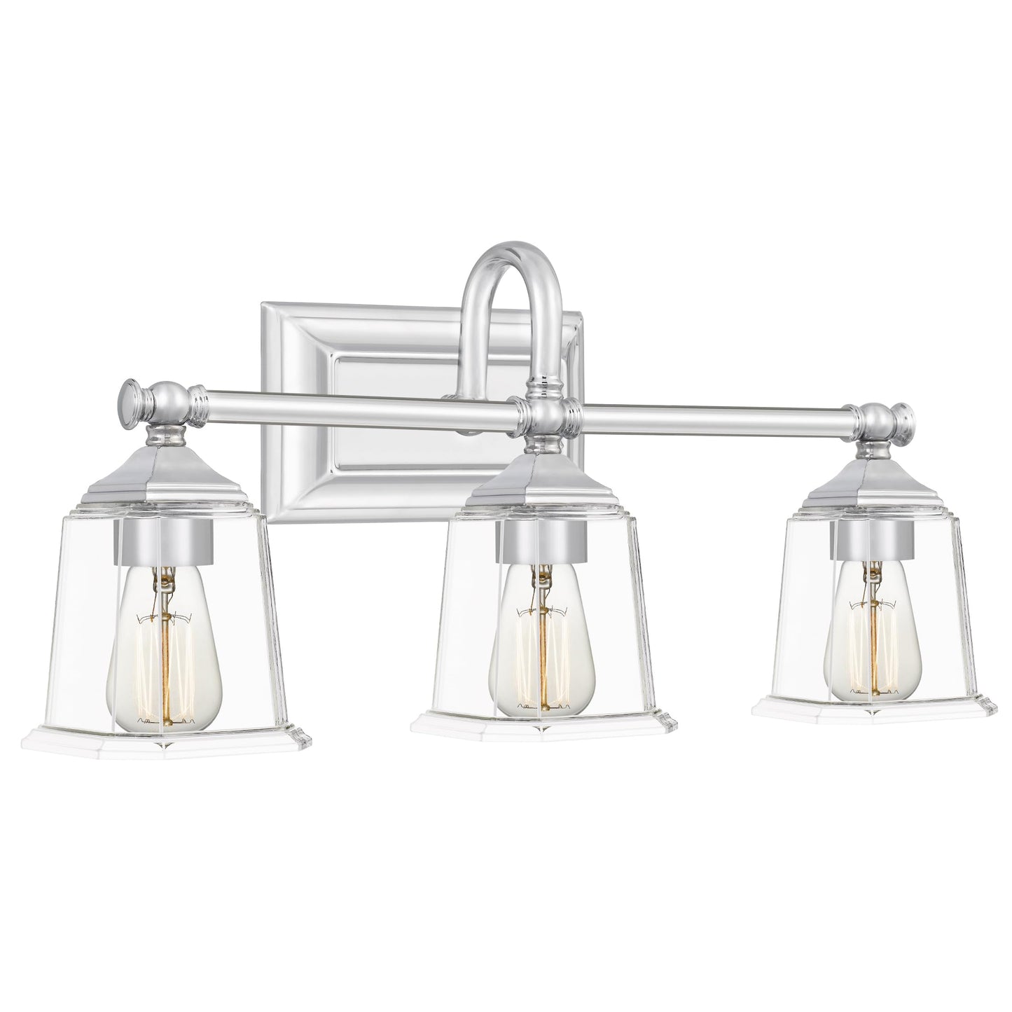 Quoizel Nicholas 22" Wide Polished Chrome 3-Light Bath Light