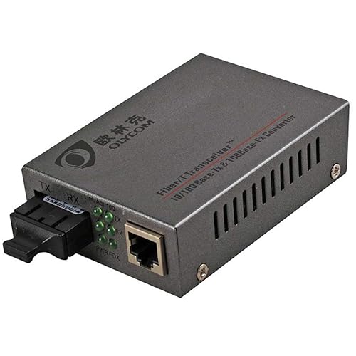 Fast Ethernet Fiber SC to Copper Media Converter Single Mode Duplex Optic to RJ45 Transceiver 40Km