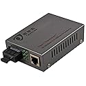 Fast Ethernet Fiber SC to Copper Media Converter Single Mode Duplex Optic to RJ45 Transceiver 40Km