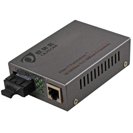Fast Ethernet Fiber SC to Copper Media Converter Single Mode Duplex Optic to RJ45 Transceiver 40Km
