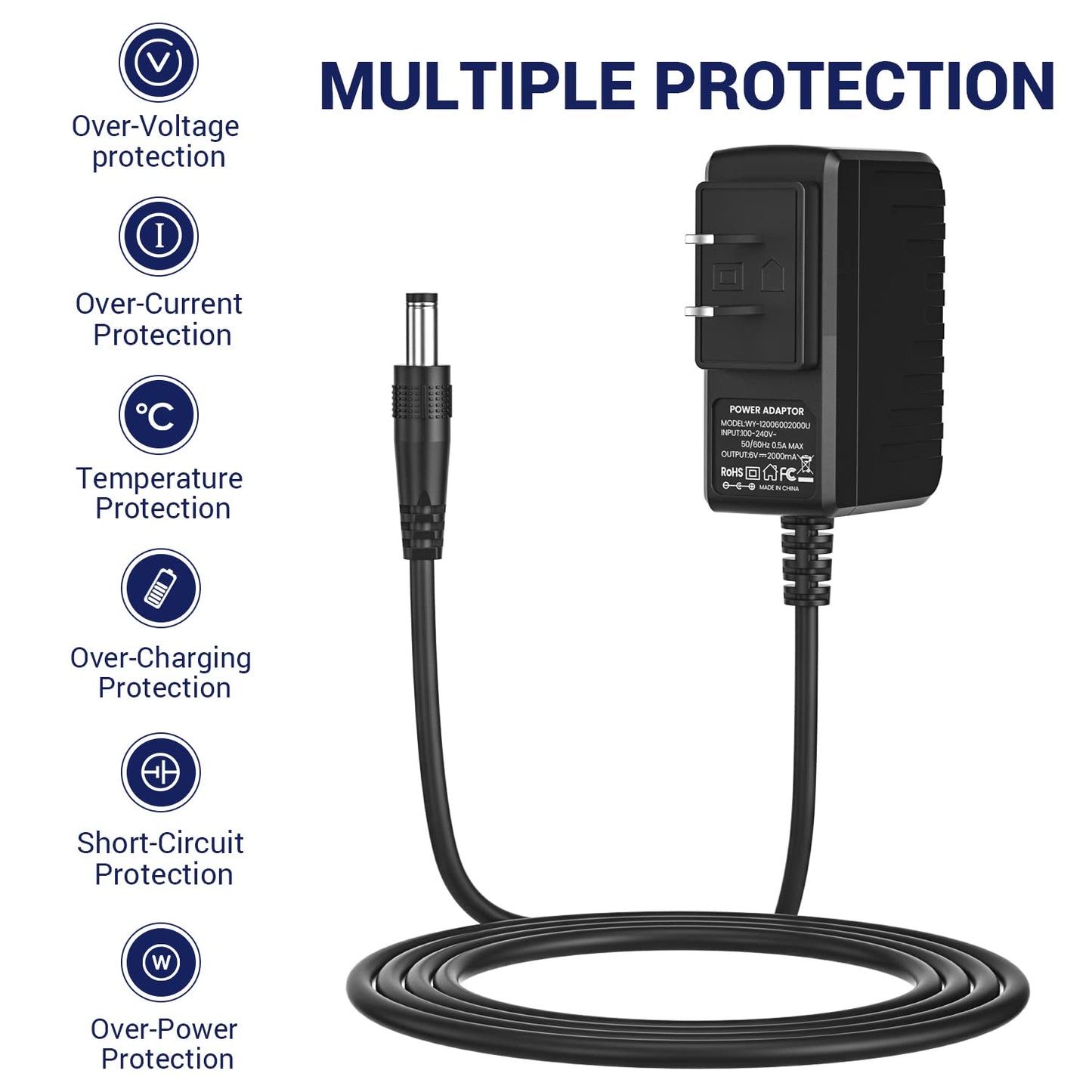 CGGXJP 6v 2A dc Power Adapter for ProForm Elliptical LE/EX Series 480 490 500 390 395 510EX 400 700 Cardio Cross Trainer Exercise Bike Replacement…