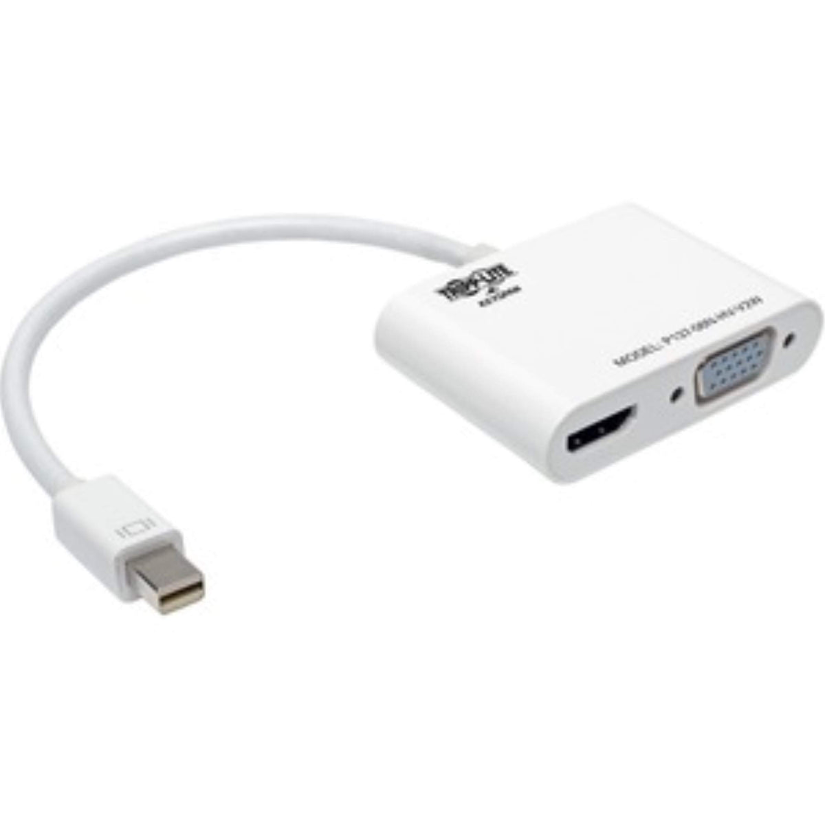Tripp Lite Mini DisplayPort 1.2 to VGA/HDMI Adapter Converter, Active, 1920 X 1200, 1080P, Black, Mdp Adapter (P137-06N-HV-V2W)