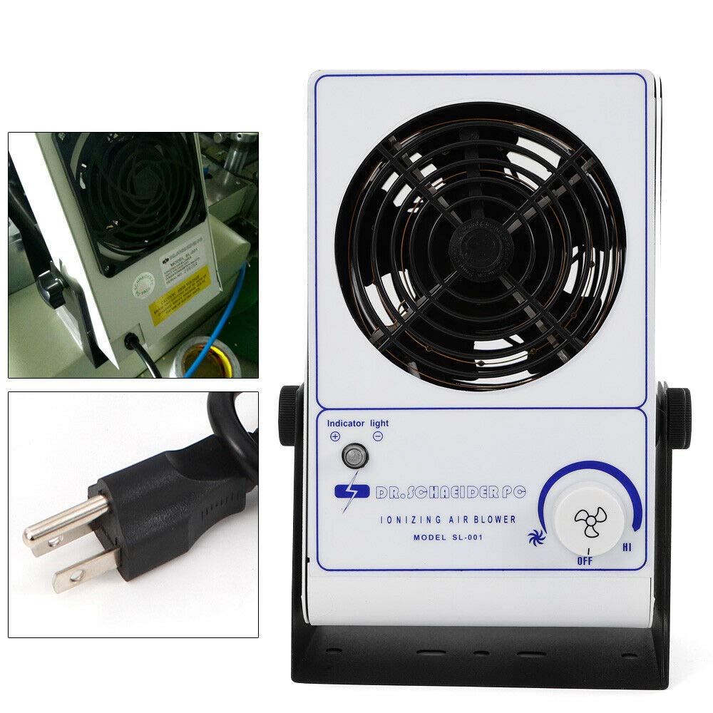 Ionizing Air Blower Fan Discharge Static Eliminator Anti-Static Ionizer Machine Anti Electrostatic Ion Blower Anti-Static Desktop Ionizer Eliminator