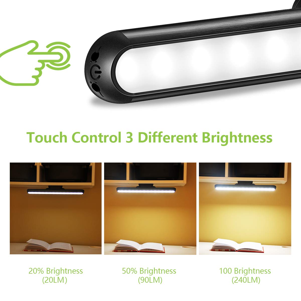 Wall Reading Light Stick on Bunk Bed Lamp Dimmable Touch Lights Magnetic Mounted Under Cabinet Lighting Rechargeable Battery Operated Wireless LED
