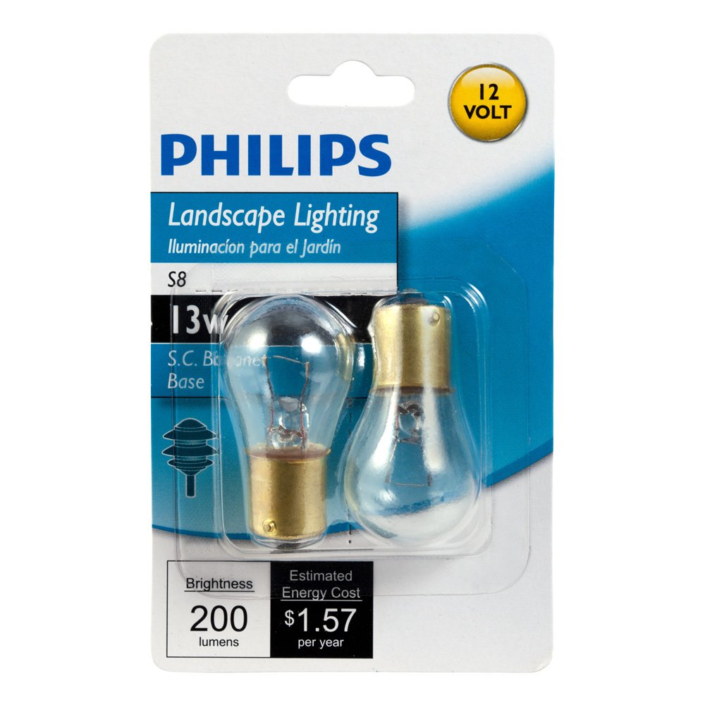 Philips 416719 Landscape Lighting 13-Watt S8 12-Volt Bayonet Base Light Bulb