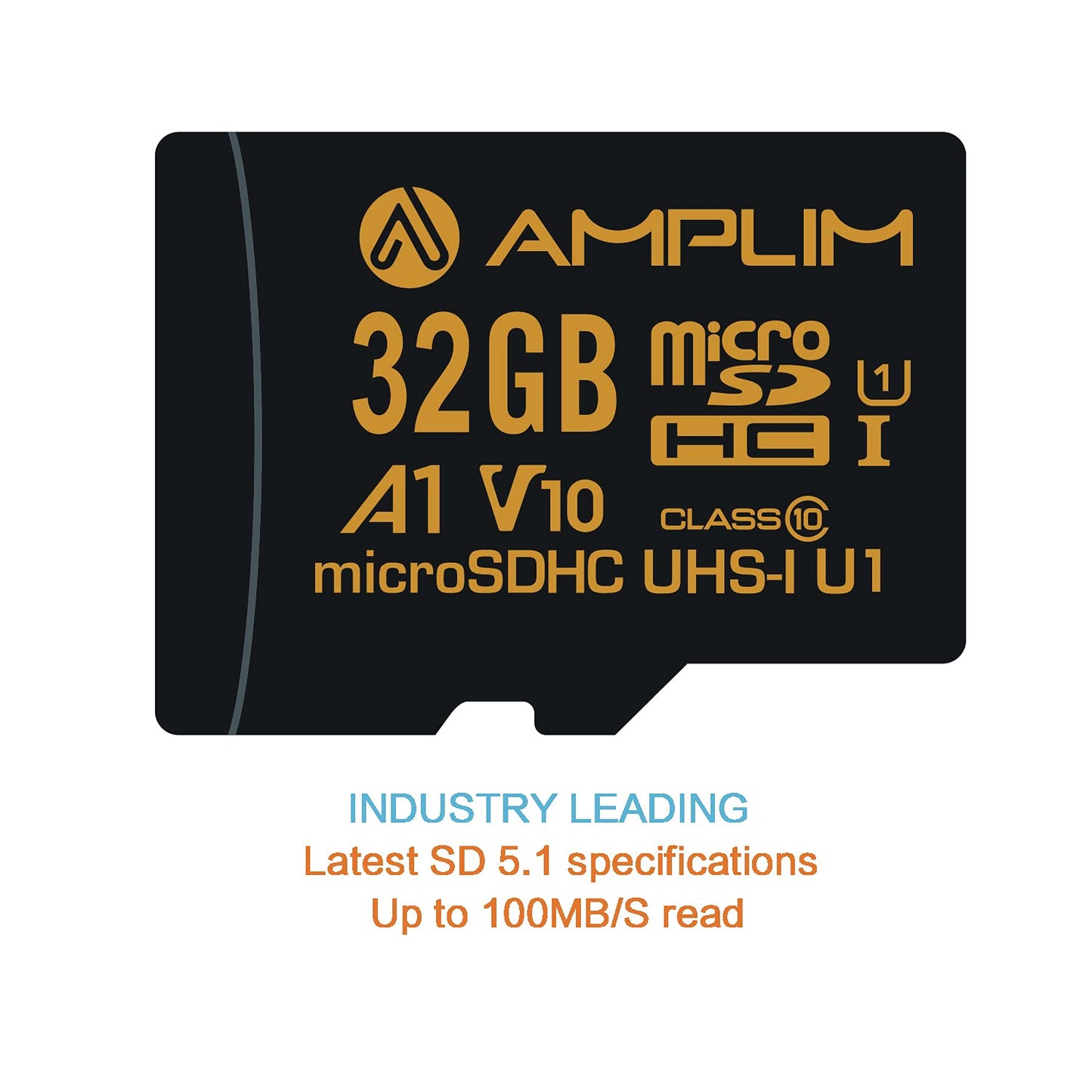 Amplim 32GB MicroSDXC Card with Adapter (1X Black)