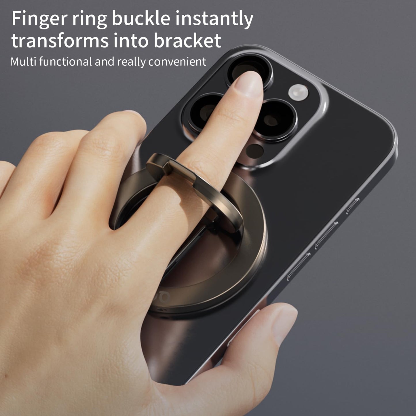 Magnetic Phone Ring Grip [Dual-Sided Magnetic] [Super Magnet] [Magnet Phone Stand Grip Compatible with Car Mounts] Phone Holder for iPhone