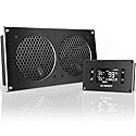AC Infinity AIRPLATE T7, Quiet Cooling Fan System 12" with Thermostat Control, for Home Theater AV Cabinets