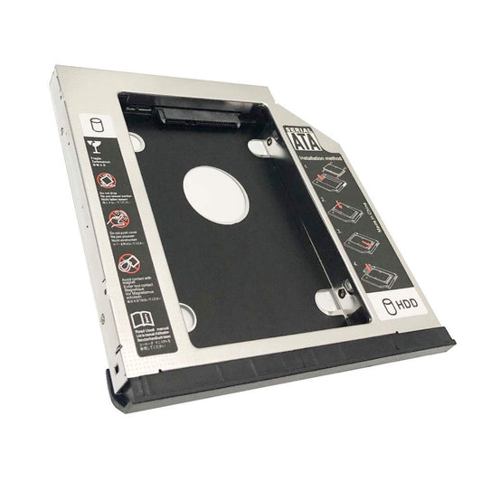 2nd HDD SSD Hard Drive Optical Bay Frame Caddy Tray for Lenovo Thinkpad L430 L530 with Bezel Front Cover and Mounting Metal Bracket