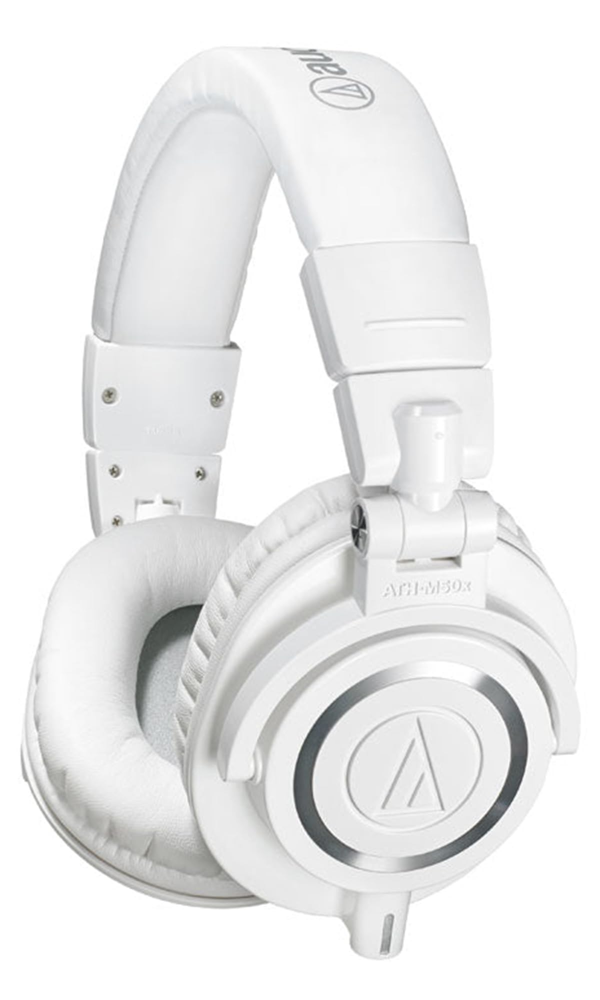 Audio-Technica ATH-M50x Professional Monitor Headphones - White Bundle with Case, Stand, and Austin Bazaar Polishing Cloth