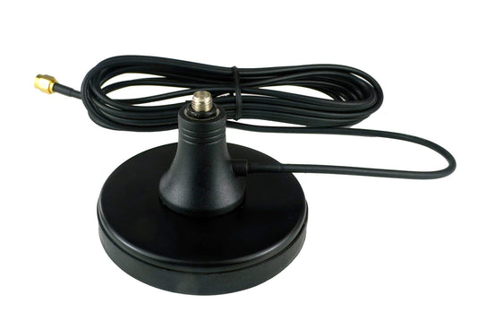Proxicast Premium Extra Large 3-Inch Magnetic Antenna Base (SMA Jack/SMA Plug) - 6.5 Foot Coax Cable Lead - Mag Mount Stand for 4G / LTE Cellular
