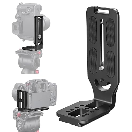 DSLR Camera L Bracket Vertical Horizontal Switching Tripod Quick Release Plate Compatible with Canon Nikon Sony DJI Osmo Ronin Zhiyun Stabilizer