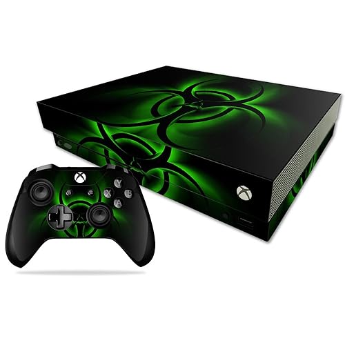MightySkins Skin Compatible with Microsoft Xbox One X - Bio Glare | Protective, Durable, and Unique Vinyl Decal wrap Cover | Easy to Apply, Remove