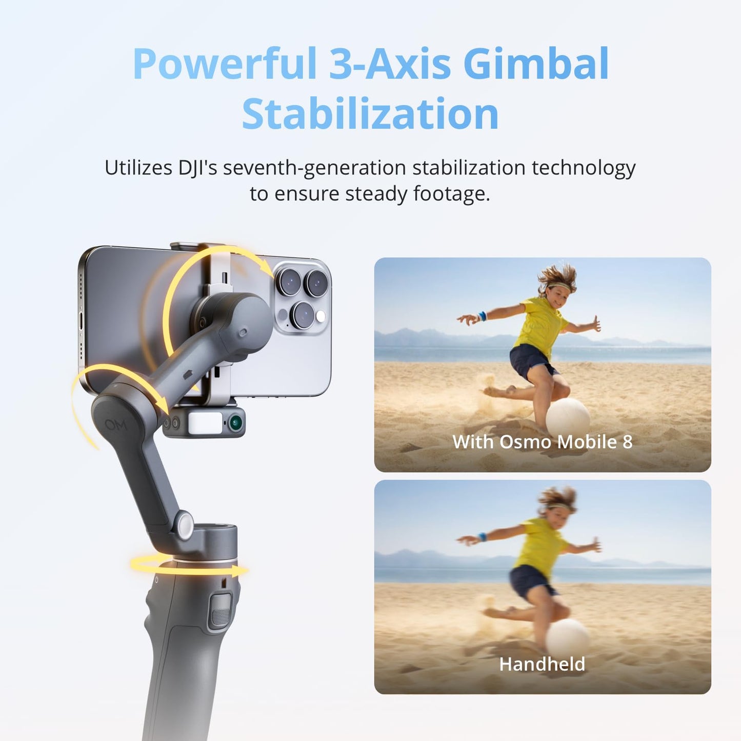 DJI Osmo Mobile 8 + Bag, AI Native Tracking