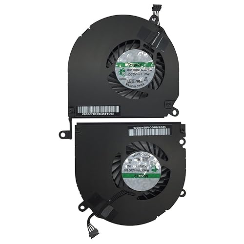 Left and Right Side CPU Cooling Fan Assembly for Apple MacBook Pro 15" A1286 (2008, 2009, 2010, 2011, 2012)