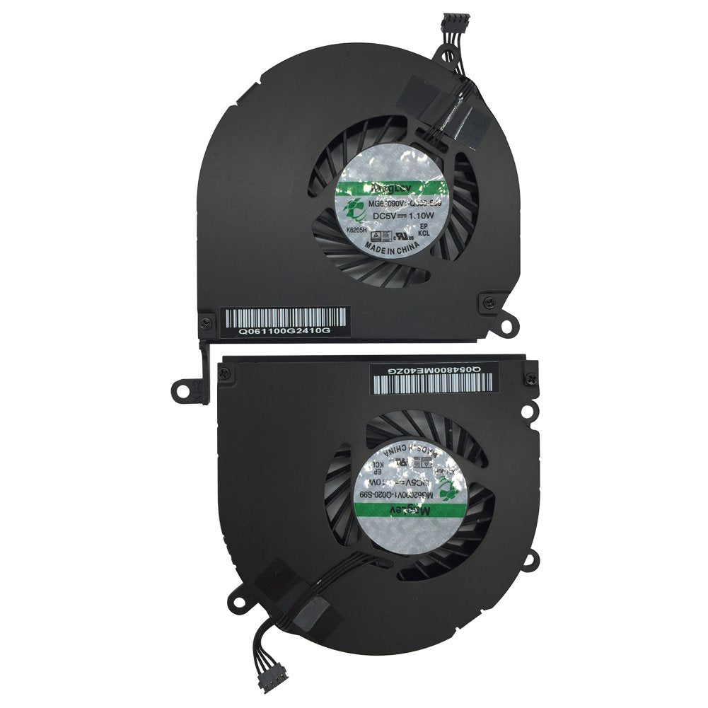 Left and Right Side CPU Cooling Fan Assembly for Apple MacBook Pro 15" A1286 (2008, 2009, 2010, 2011, 2012)