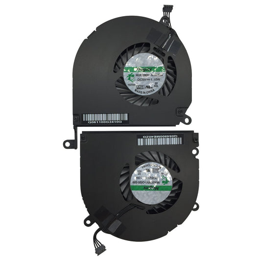 Left and Right Side CPU Cooling Fan Assembly for Apple MacBook Pro 15" A1286 (2008, 2009, 2010, 2011, 2012)