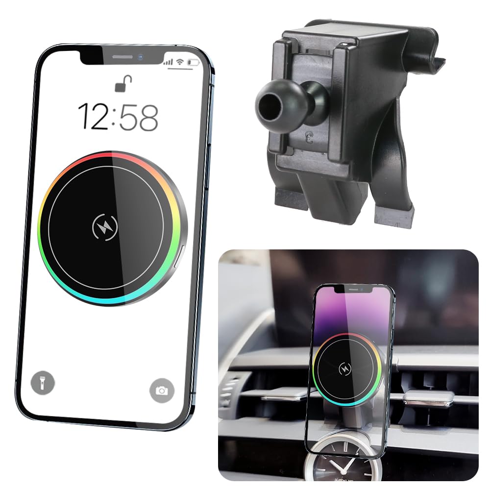 Car Magnetic Phone Mount for Lexus NX 2015 2016 2017 2018 2019 2020 2021 NX300h NX300 NX200t Auto Interior Accessories Best Cellphone Holder Fast 15W