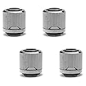 EKWB EK-Quantum Torque STC-10/13 Compression Fitting for Soft Tubing, 10/13mm (3/8" ID, 1/2" OD), Black Nickel, 4-pack