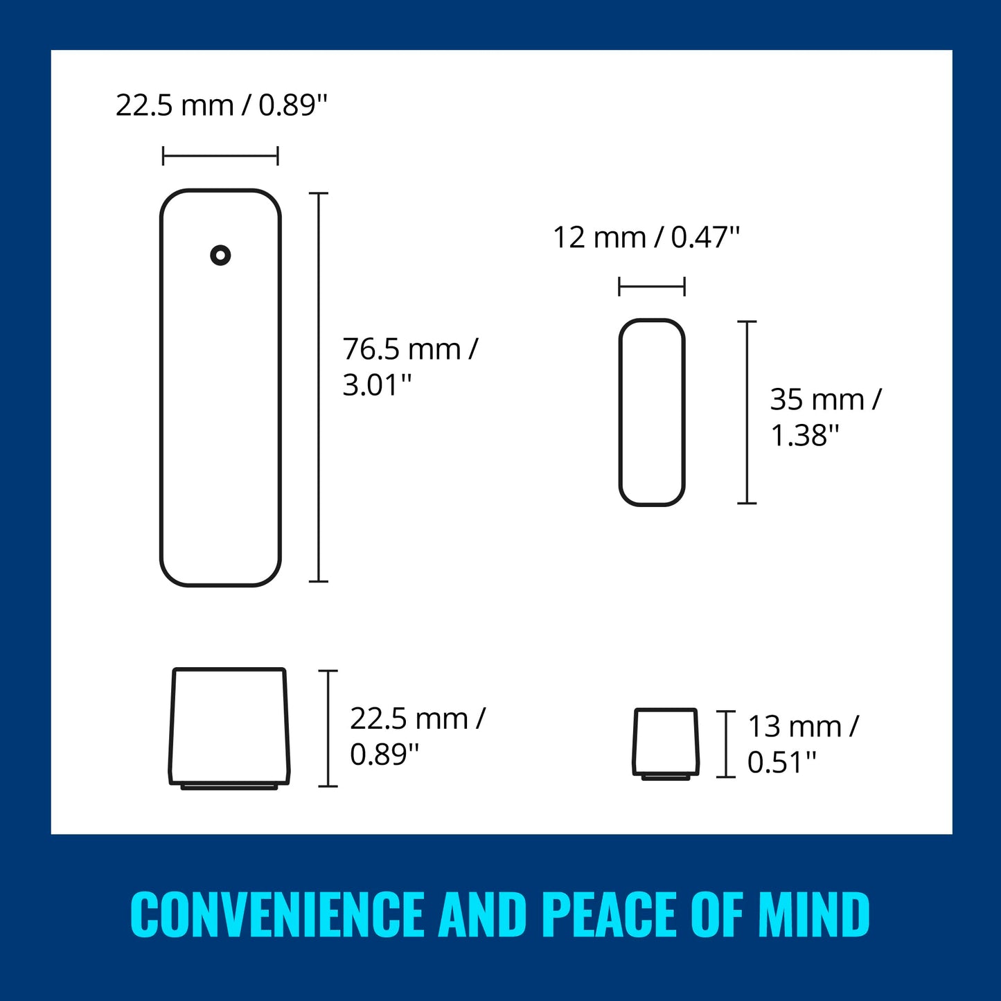 WiZ Connected Contact Sensor 1-Pack - Home Monitoring, Home Automation, Real-Time Alerts, Light Alarms, Easy Setup