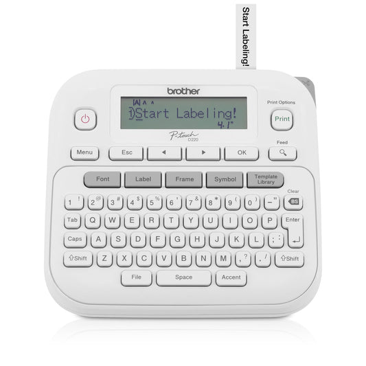Brother P-Touch Label Maker, PTD220, Thermal, Inkless Printer for Home & Office, Portable & Lightweight, QWERTY Keyboard, One-Touch Keys & 25 Pre-Set