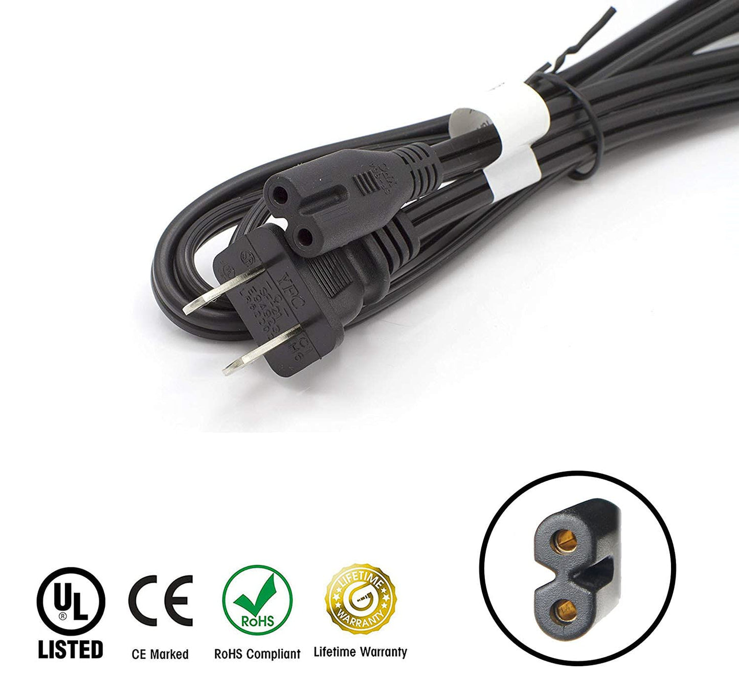iMBAPrice 6 Feet Long AC Power Adapter Cord Compatible with Apple TV (1st, 2nd & 3rd Generation) Power Cable