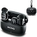 Movo NanoMic Dual USB-C Wireless Microphone for iPhone 15/16/17 and Up, Android, iPad Pro & Laptops - Wireless Lavalier Mic for USB-C Smartphones &