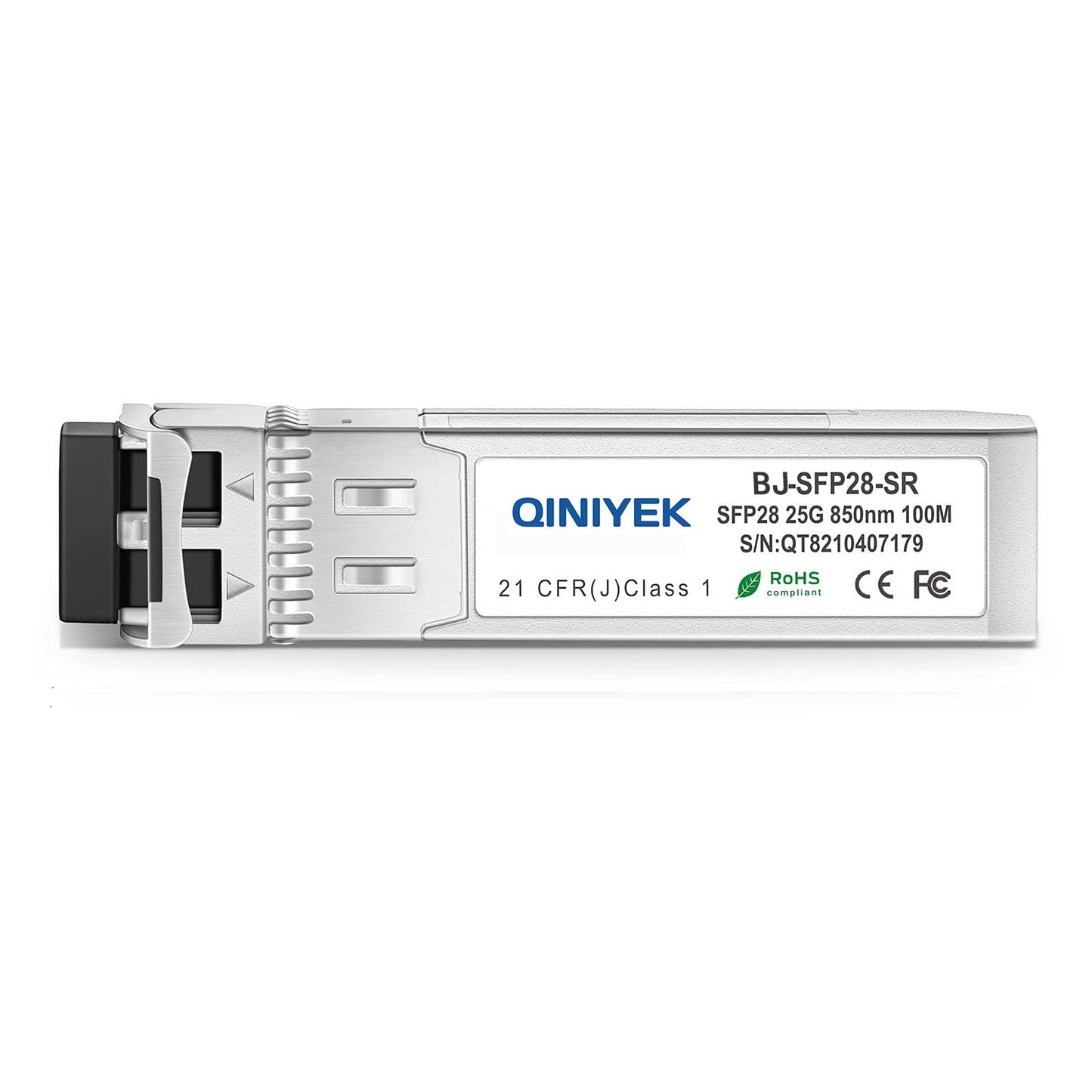 QINIYEK 25GBASE-SR SFP28 MultiMode Transceiver,25G SFP28 Optical Transceiver Module,Compatible with Arista SFP-25G-SR-S(MMF,850nm,100m,DDM)