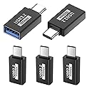 Nelumbo USB C to USB Adapter, 10Gbps USB3.2 Gen 2 Fit Side by Side, Type C Male to A 3.2 Female Adapter Compatible with iPhone 17 16 Pro…