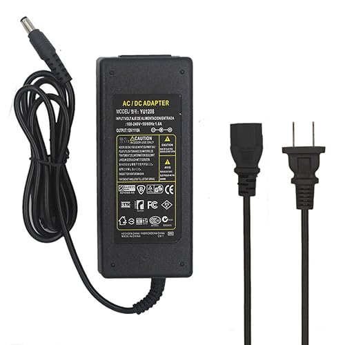 JOYLIT 12V 8A Power Supply Adapter, AC 110V-240V Convert to DC 12 Volt 8Amp Transformer with 2.1 X 5.5mm US Plug 3.6ft Cord Adaptor for LED Light…